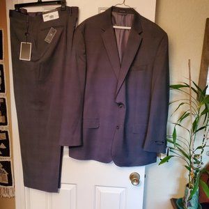 Mens Grey 2 Suit 50L Jacket  42 Waist 32L Pant